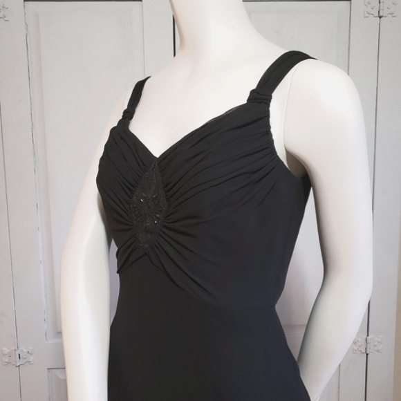 Evan Piccone 6P Vintage Black Crepe Dress - Picture 2 of 7